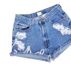 Vintage CK Distressed High Waisted Shorts